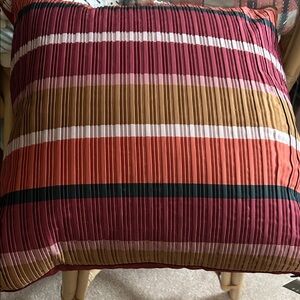 Edie @ Home 19” x 19” Vibrant Striped Accent Pillow
